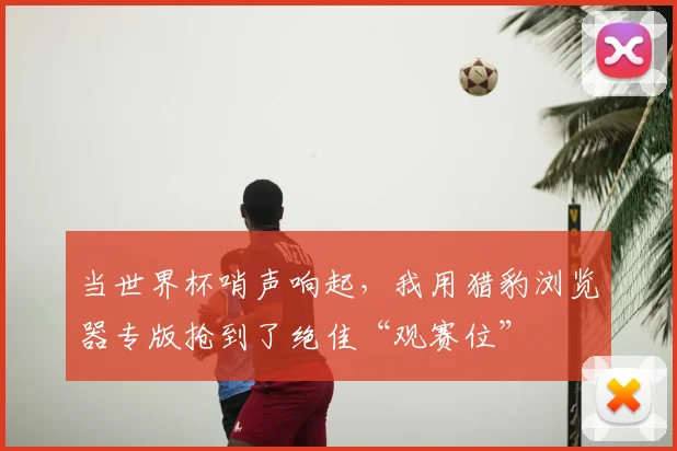 当世界杯哨声响起,我用猎豹浏览器专版抢到了绝佳“观赛位”